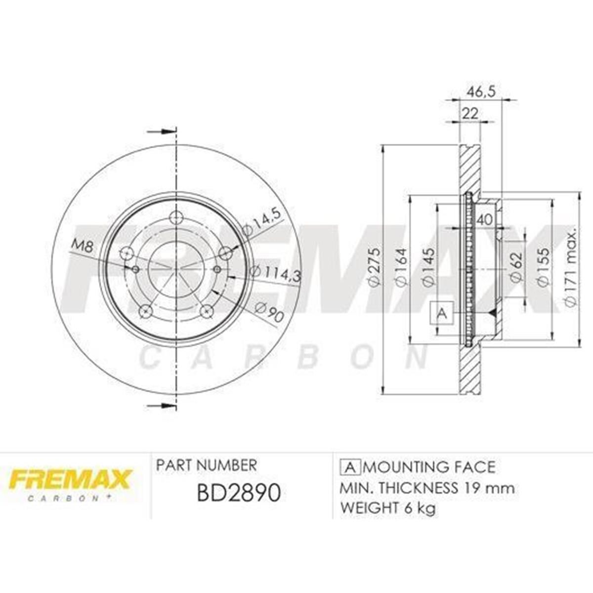 FREMAX+TRADE-LINE BRAKE BUNDLECOROLLA ZRE182 1.8L 2012-18 TOYOTA FRONT, , scaau_hi-res