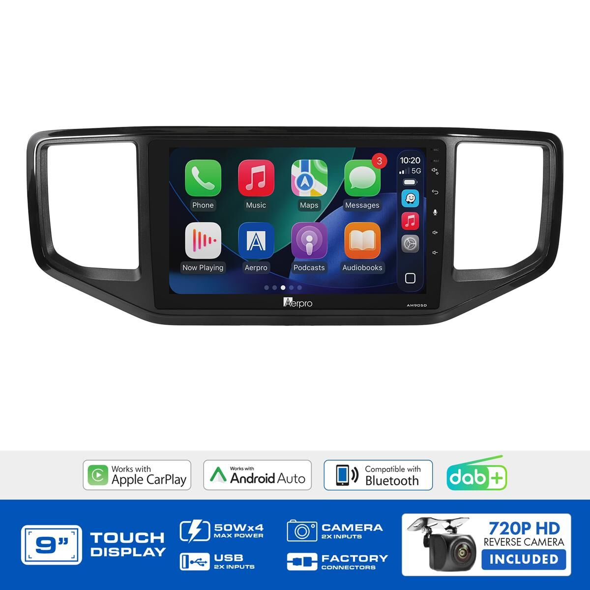 AERPRO 9" MULTIMEDIA RECEIVER HEAD UNIT KIT TO SUIT VOLKSWAGEN AMAROK (2016-2019) - AMDVW8, , scaau_hi-res