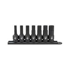 7 PC. 1/2” DRIVE HEX BIT IMPACT SAE SOCKET SET, , scaau_hi-res