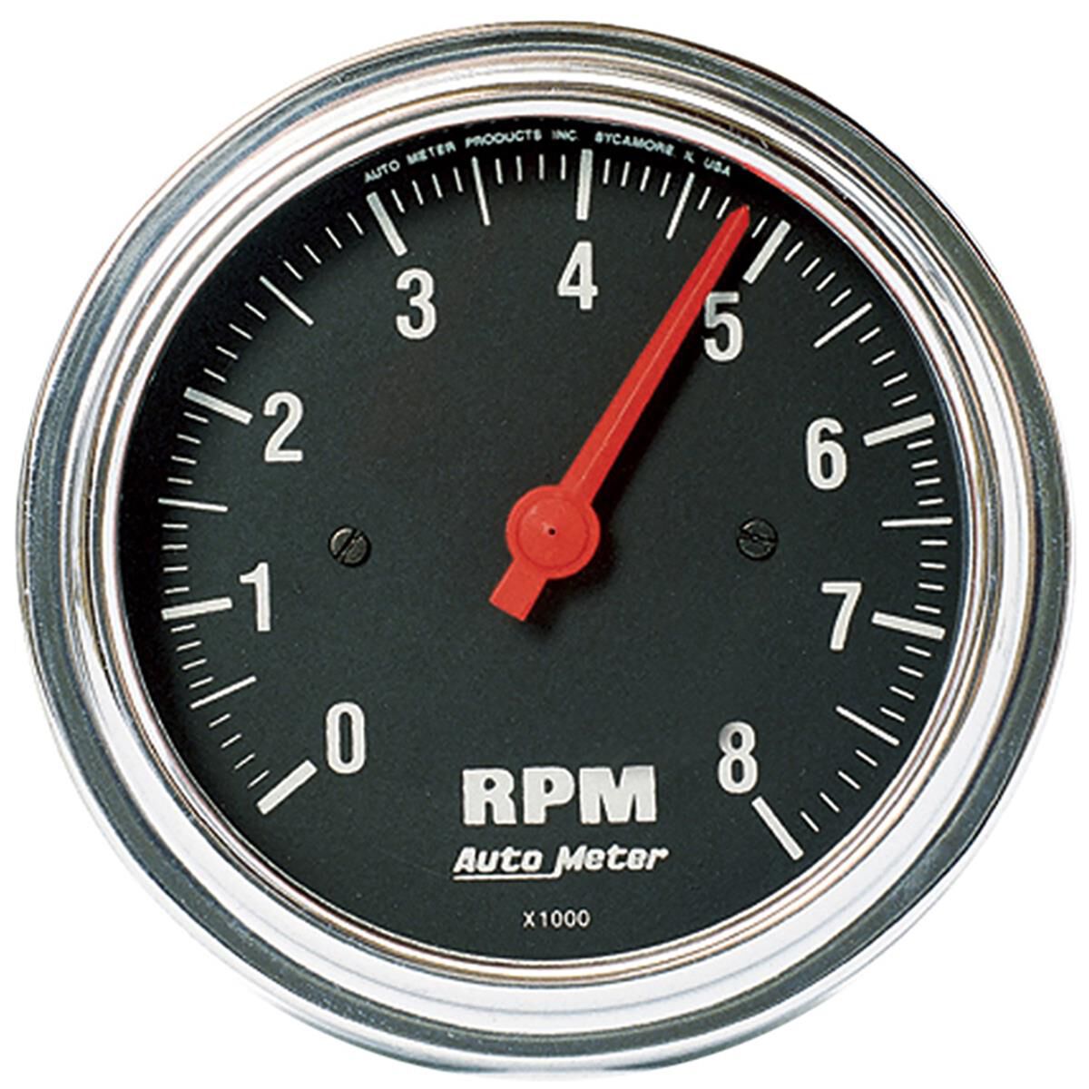 TRAD CHROME 3-3/8" TACHOMETER, , scaau_hi-res