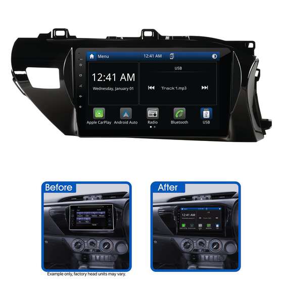 10" MULTIMEDIA RECEIVER TO SUIT TOYOTA HILUX (2020-ON) - NON-AMPLIFIED, , scaau_hi-res