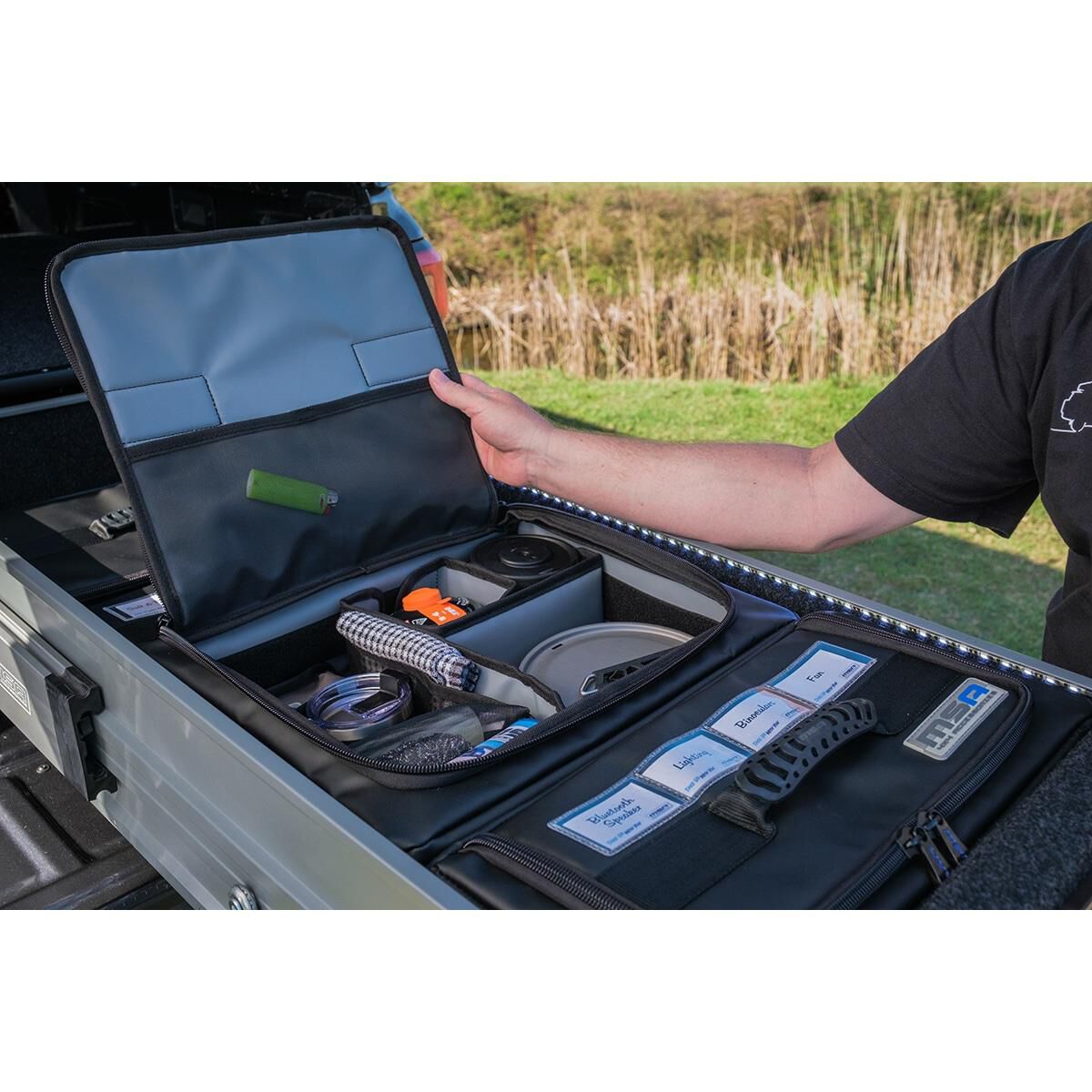 EXPLORER STORAGE BAG LARGE 180H X 350D X 410W BLACK, , scaau_hi-res