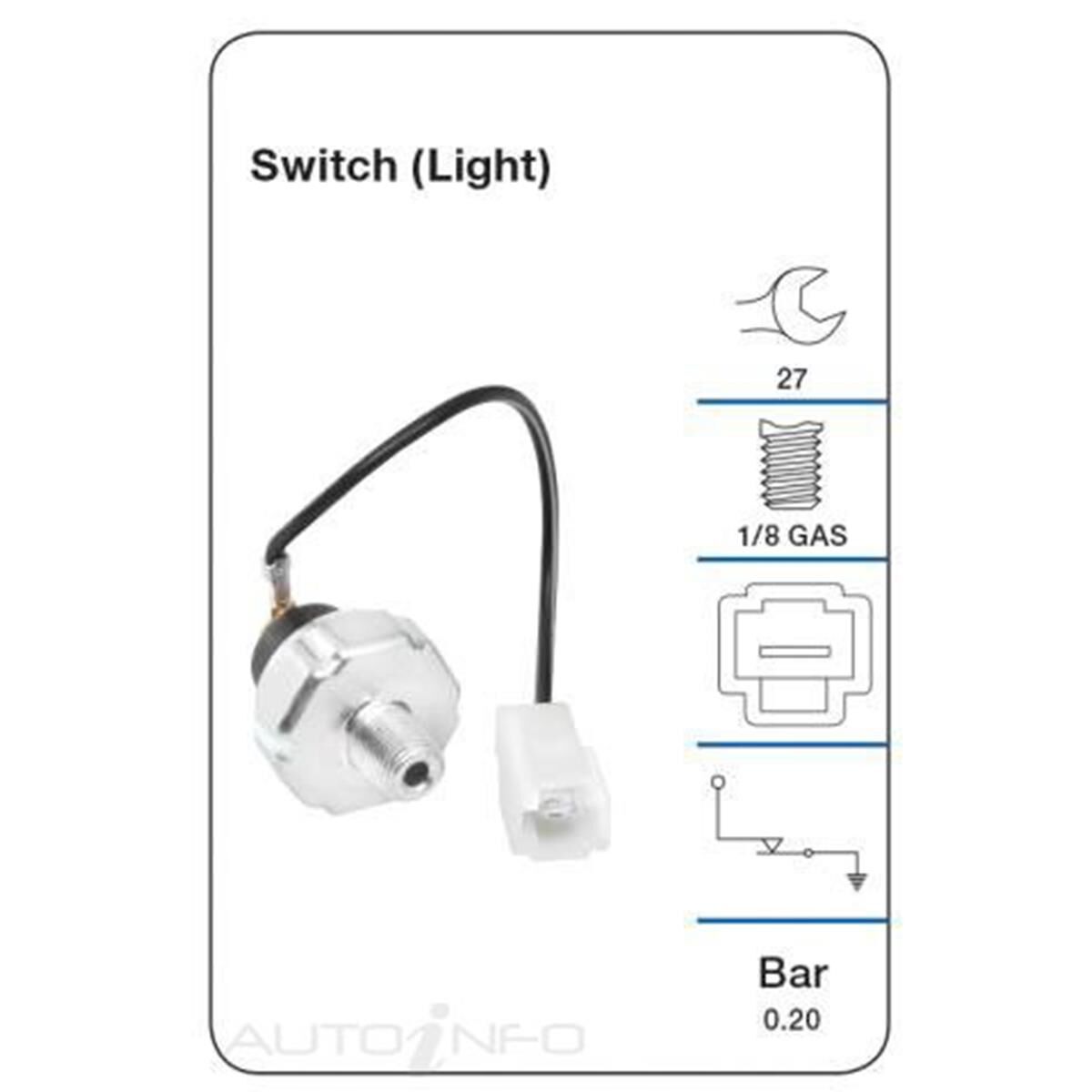 TRIDON OIL PRESSURE SWITCH (LIGHT), , scaau_hi-res