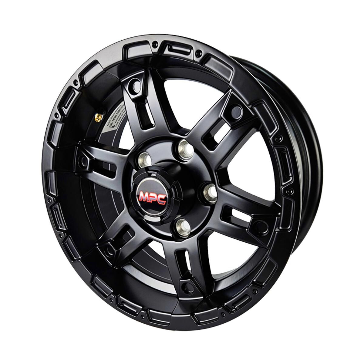 Sunrise 14 x 6" Ford Aluminum Alloy Mag Trailer Rim MPC Devil Satin Black 5x114.3, , scaau_hi-res