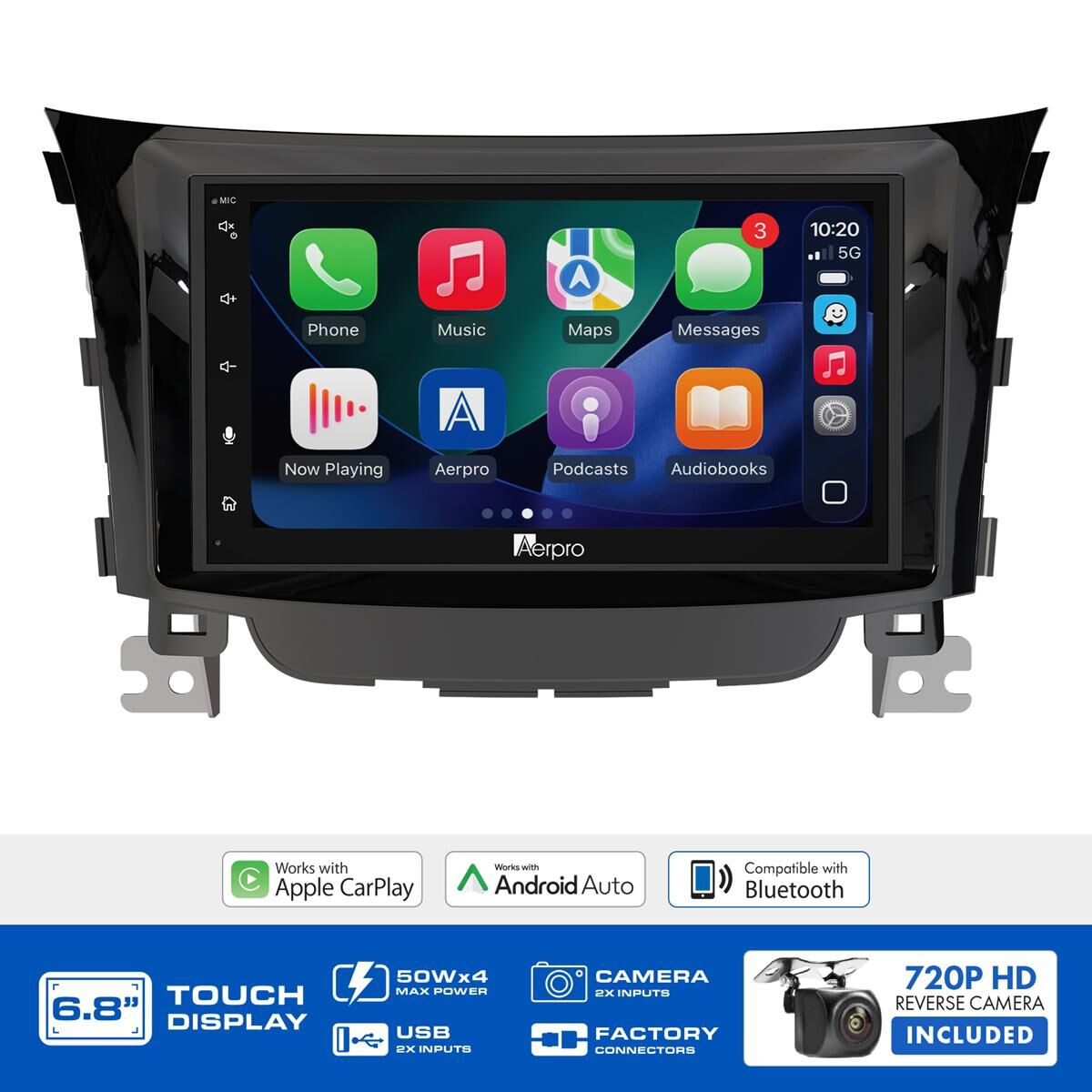 AERPRO 6.8" MULTIMEDIA RECEIVER HEAD UNIT KIT TO SUIT HYUNDAI I30 &ndash; AX8577K, , scaau_hi-res