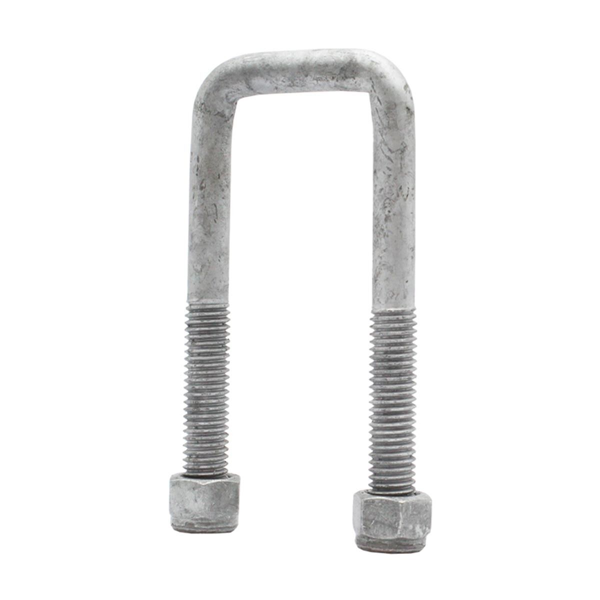 Sunrise U-Bolts with Nyloc Nut 1/2" Galvanised - 40mm Square, 115mm, , scaau_hi-res
