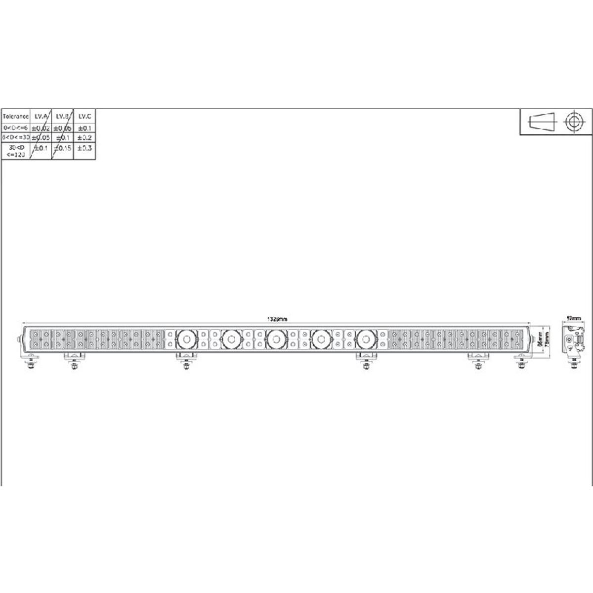 LASER LED DRIVING LMP LIGHTBARCOMBO BEAM 9-36V 372W 28,000Lmns 1,326mm LONG, , scaau_hi-res