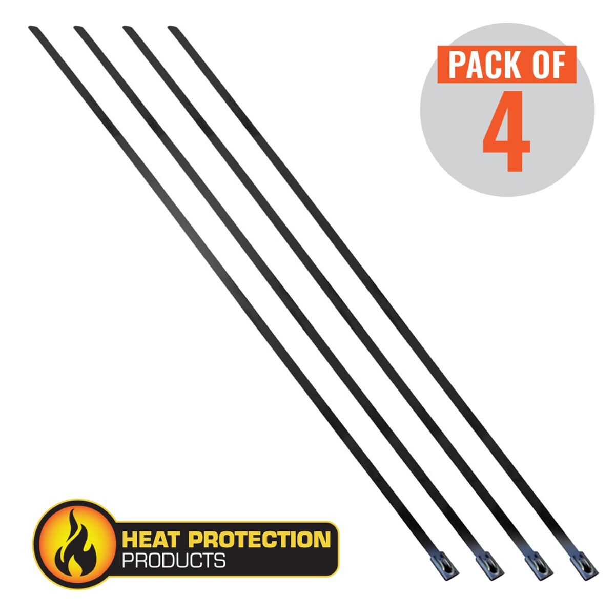 Locking Ties Black Stainless 355mm Pack 4, , scaau_hi-res