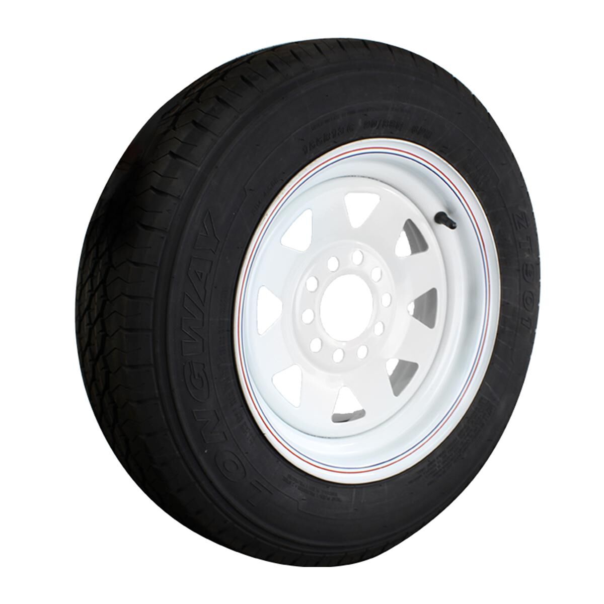 Sunrise Trailer 13" Wheel - Ford/HT, 165R13LT White, , scaau_hi-res