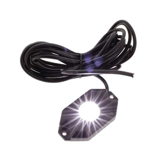 PKT 4 WHT LED ROCK LGHTS 9-32V 18 Watt 120Deg FLOOD BEAM IP68, , scaau_hi-res