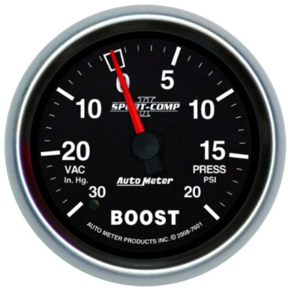 Autometer Boost/Vacuum Gauge 30 inHg/20 PSI, 2 5/8 Inch, AU7601