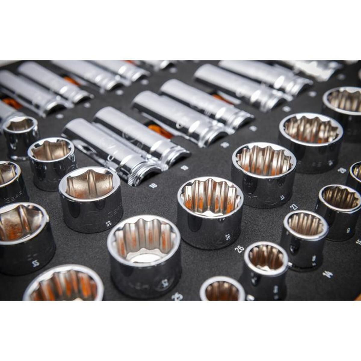 67 PIECE 1/2&rdquo; DRIVE MASTER METRIC SOCKET SET IN FOAM STORAGE TRAY, , scaau_hi-res