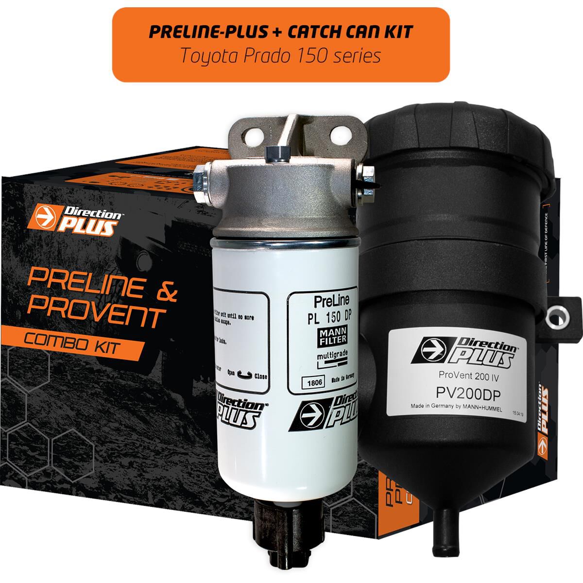 PRELINE-PLUS PRE-FILTER + PROVENT COMBO KIT TOYOTA PRADO 150 SERIES (PLPV620DPC), , scaau_hi-res