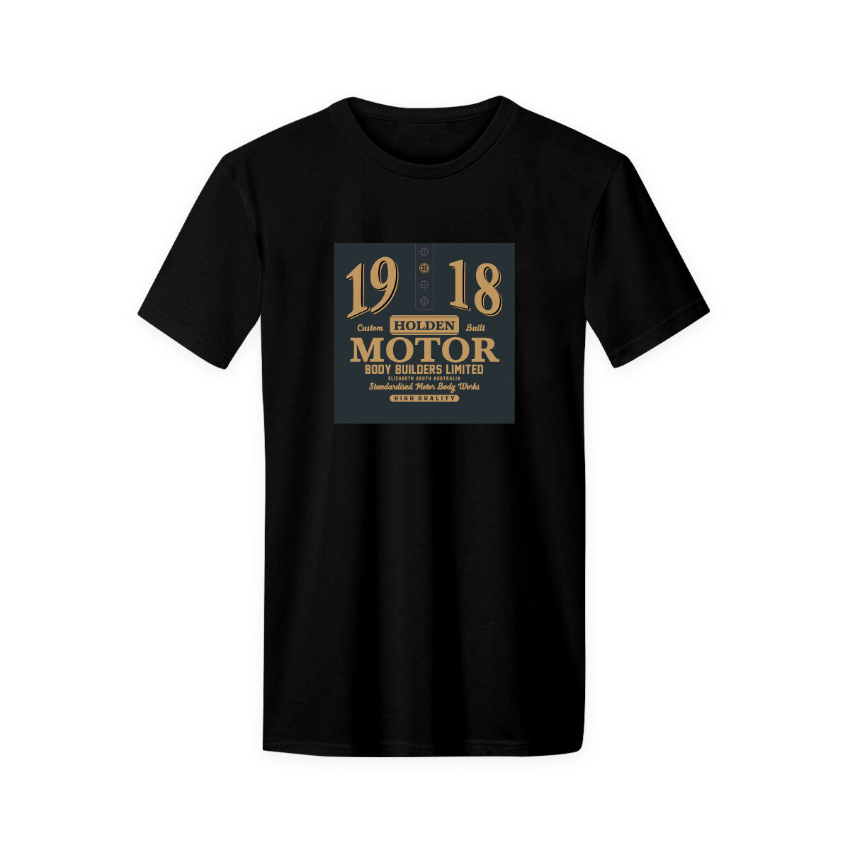 ADULT COTTON T-SHIRT-BLACK [1918 HOLDEN MOTOR] [L], , scaau_hi-res