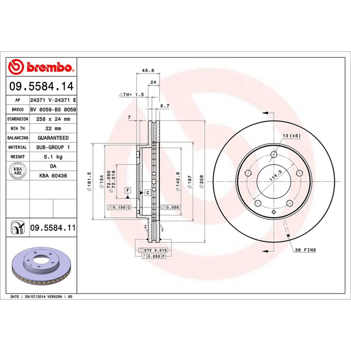 BREMBO DISC ROTOR, , scaau_hi-res