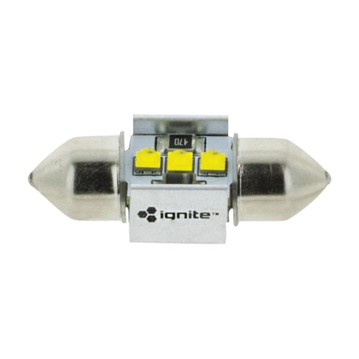 PKT 1 LED SIGNALLING GLOBE12v 31mm FESTOON WHITE CANBUS220 LUMENS, , scaau_hi-res