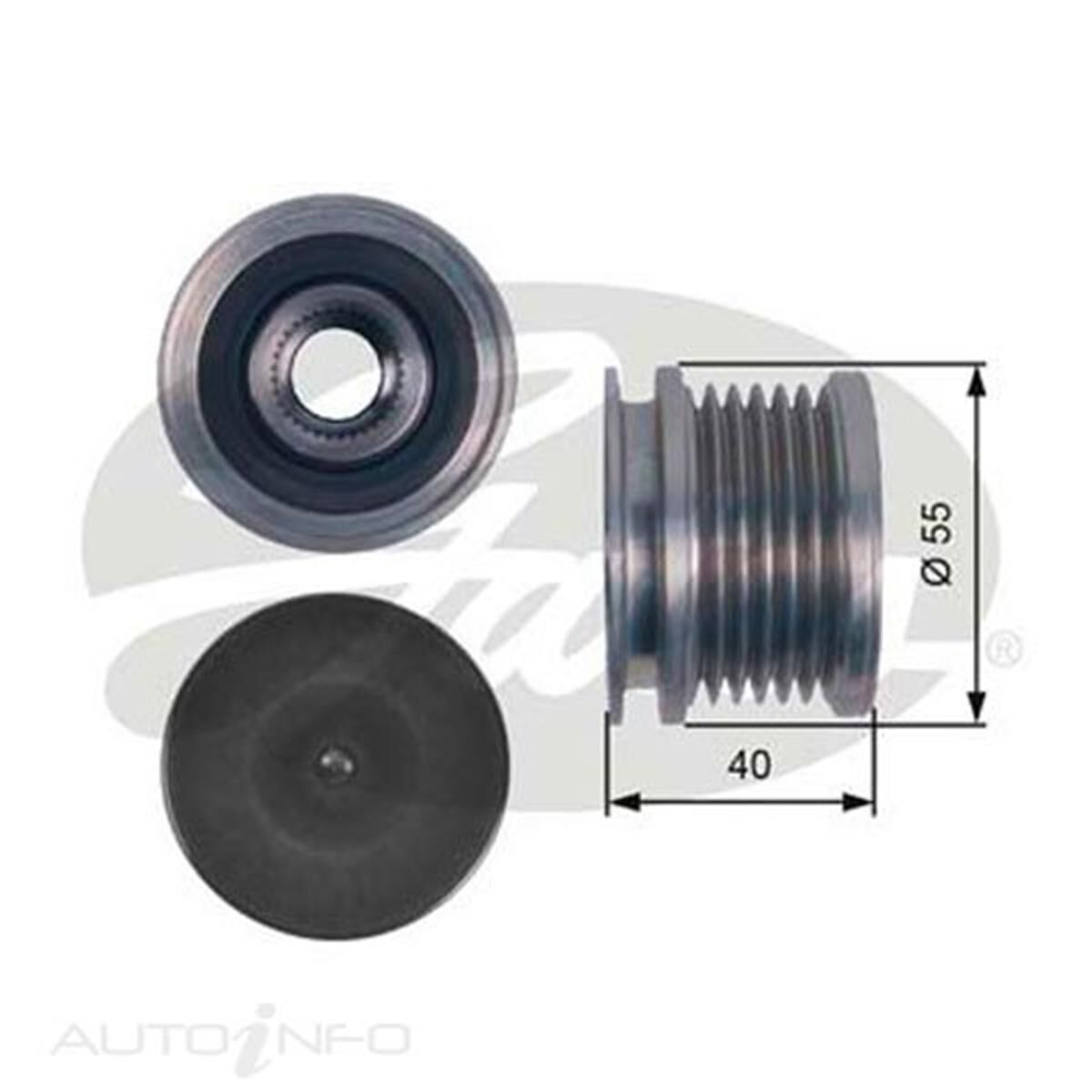 OAP7114 ALT DECOUPLER PULLEY, , scaau_hi-res