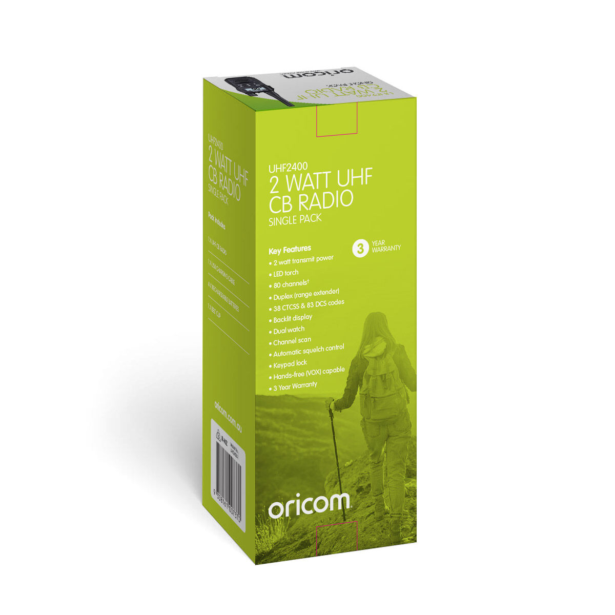 UHF HANDHELD RADIO 2 WATT SINGLE PACK, , scaau_hi-res