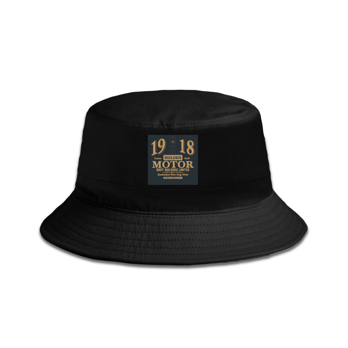 ADULT BUCKET HAT-BLACK [1918 HOLDEN MOTOR], , scaau_hi-res