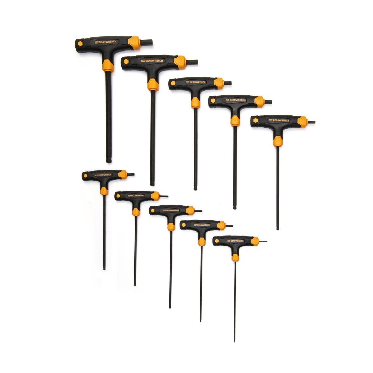 10 PIECE SAE BALL END T-HANDLE HEX KEY SET, , scaau_hi-res