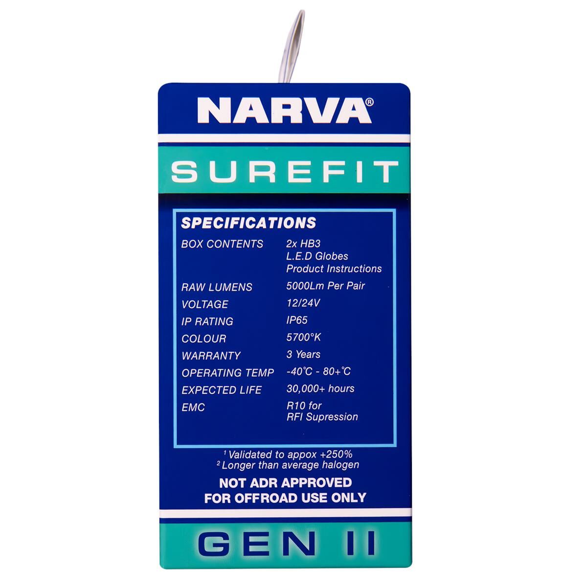 NARVA HB3 SUREFIT LED GLOBES GEN II, , scaau_hi-res