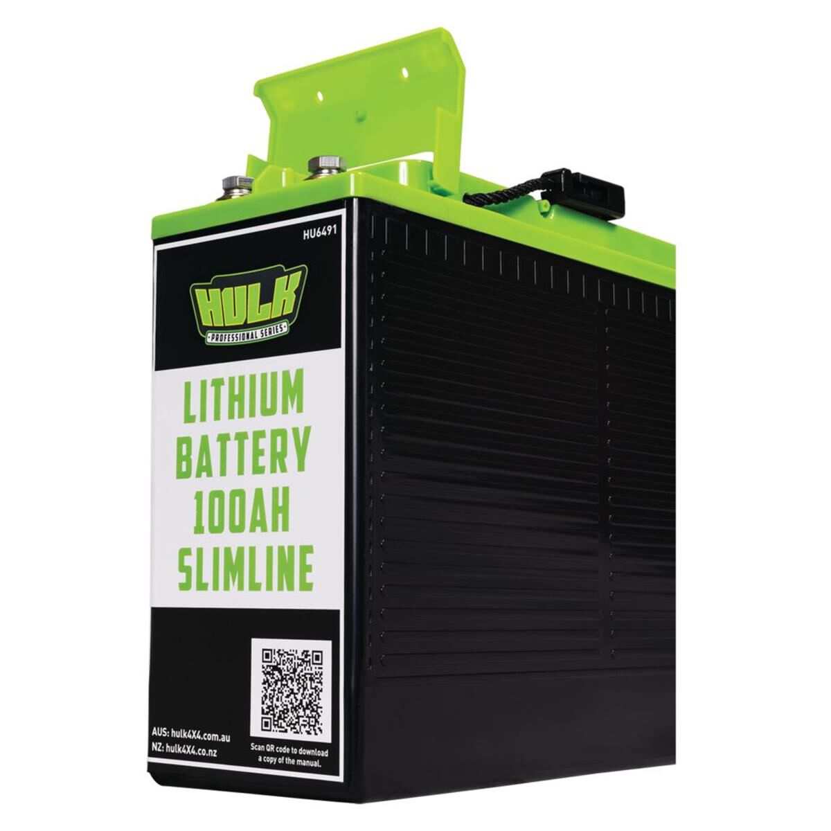 100Ah SLIMLINE LITHIUM BATTERY LifePo4 12V 551mm x 110mm x 240mm 12.5kg, , scaau_hi-res