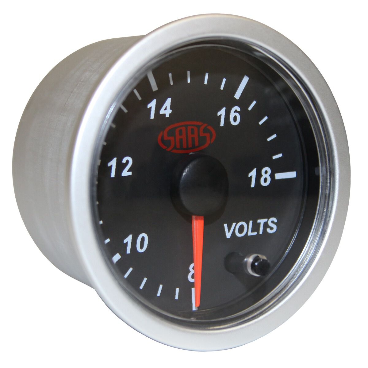 SAAS VOLT GAUGE 8V-18V 52MM BLACK STREET SERIES, , scaau_hi-res