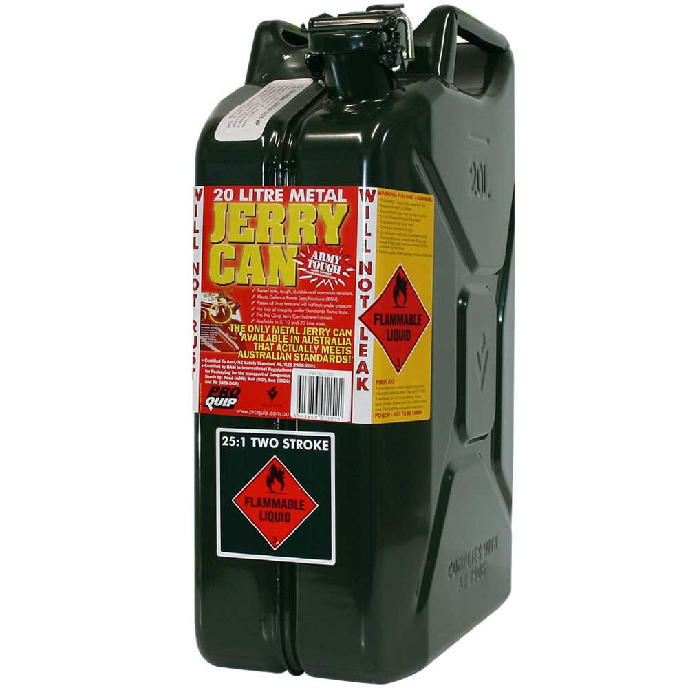 METAL JERRY CAN 20L 2 STROKE 25 1 BOTTLE GREEN CARTON QTY 5, , scaau_hi-res