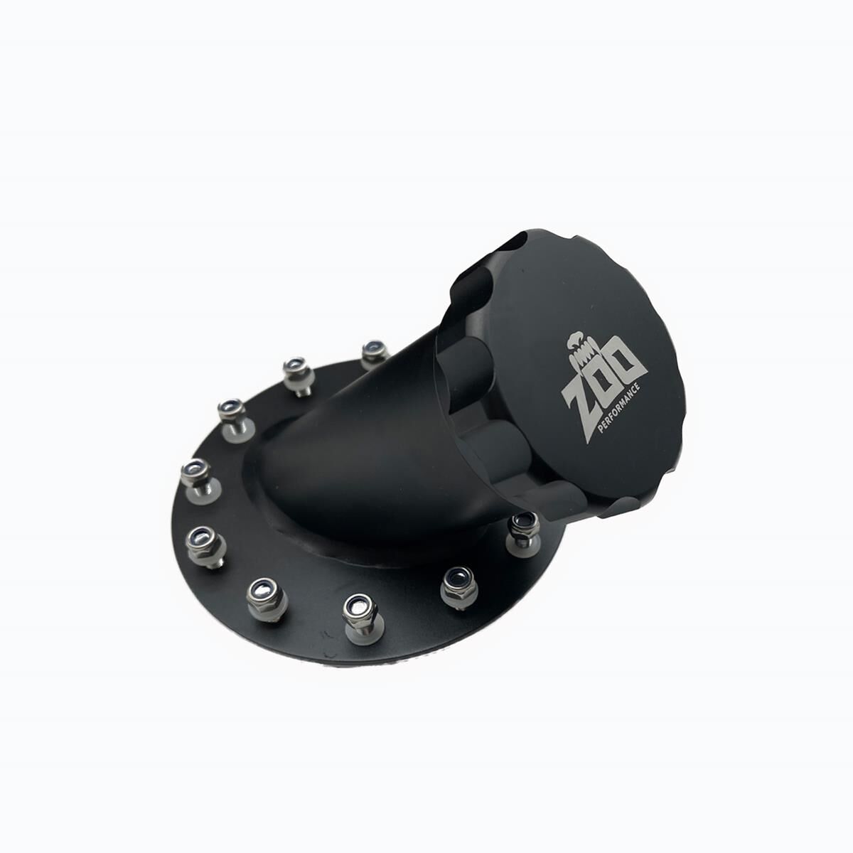 BILLET ALUMINIUM FILLER NECK & CAP - BLACK, , scaau_hi-res