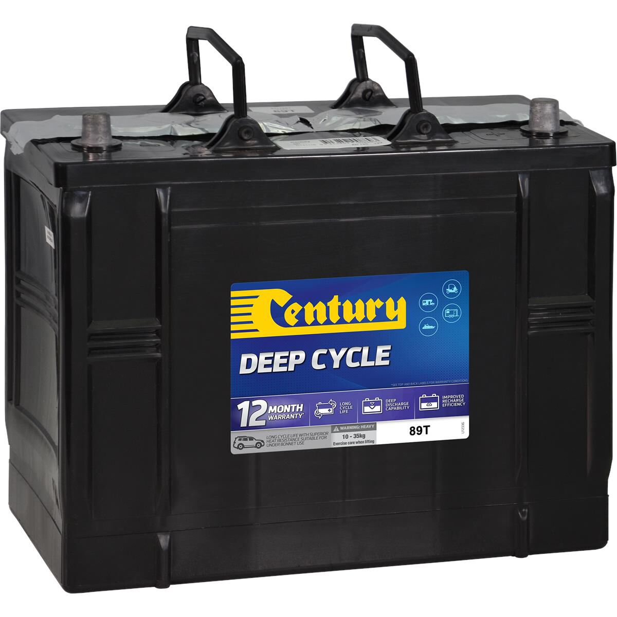 Century Deep Cycle Battery 89T 125Ah 12V 141116 Supercheap Auto