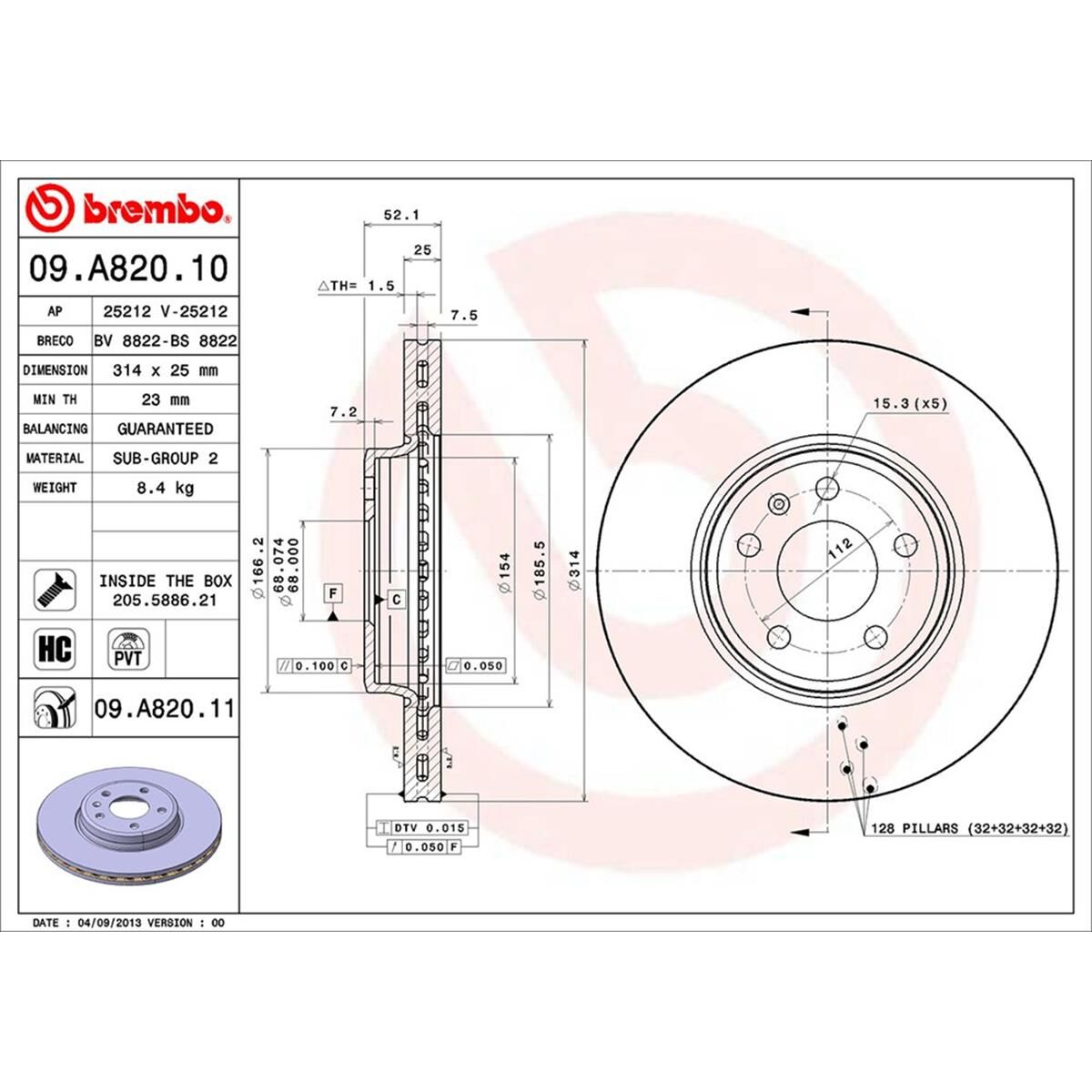 BREMBO DISC ROTOR, , scaau_hi-res