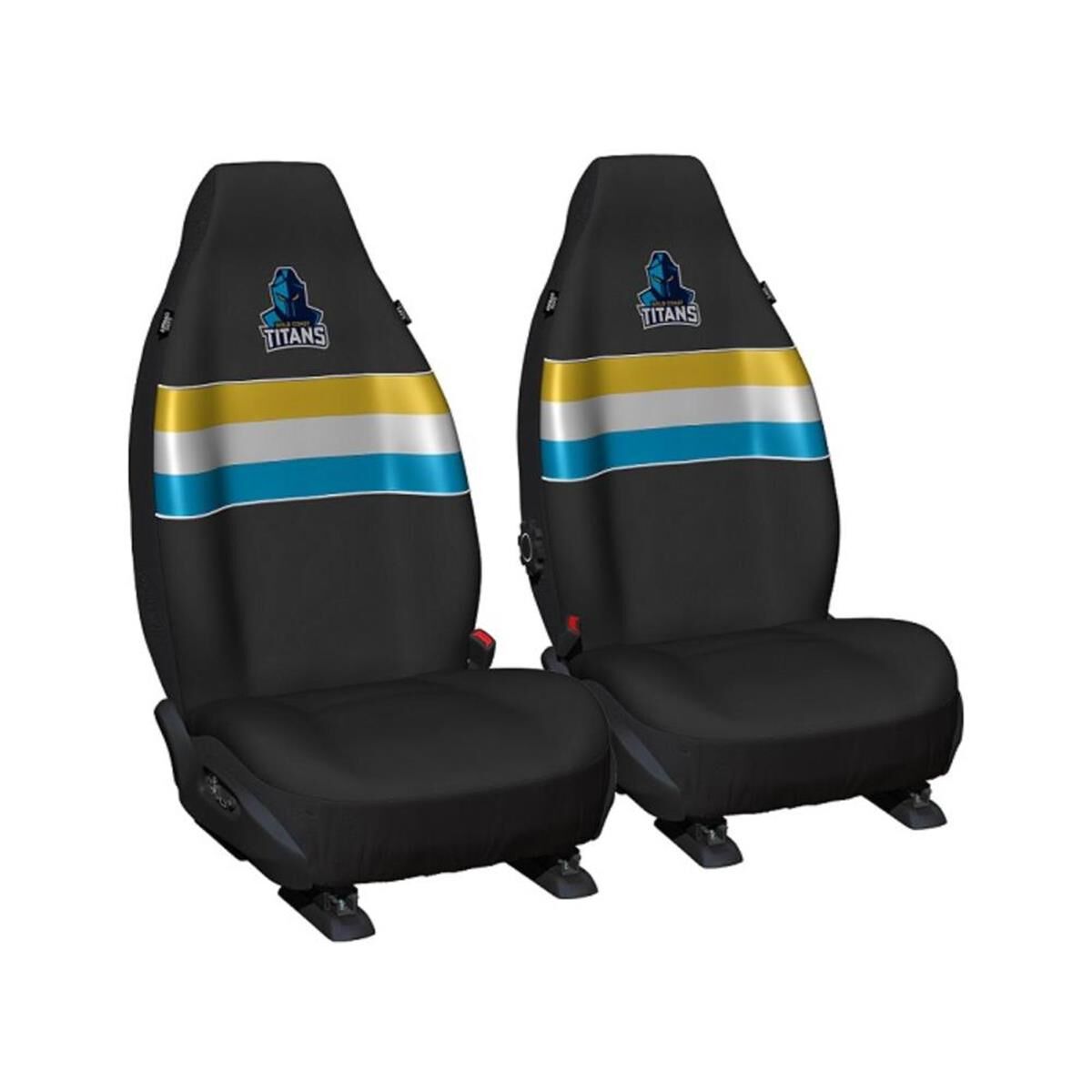 NRL SEAT COVERS - GOLD COAST TITANS, SET OF 4 - PPNRL22-TTN6/2, , scaau_hi-res