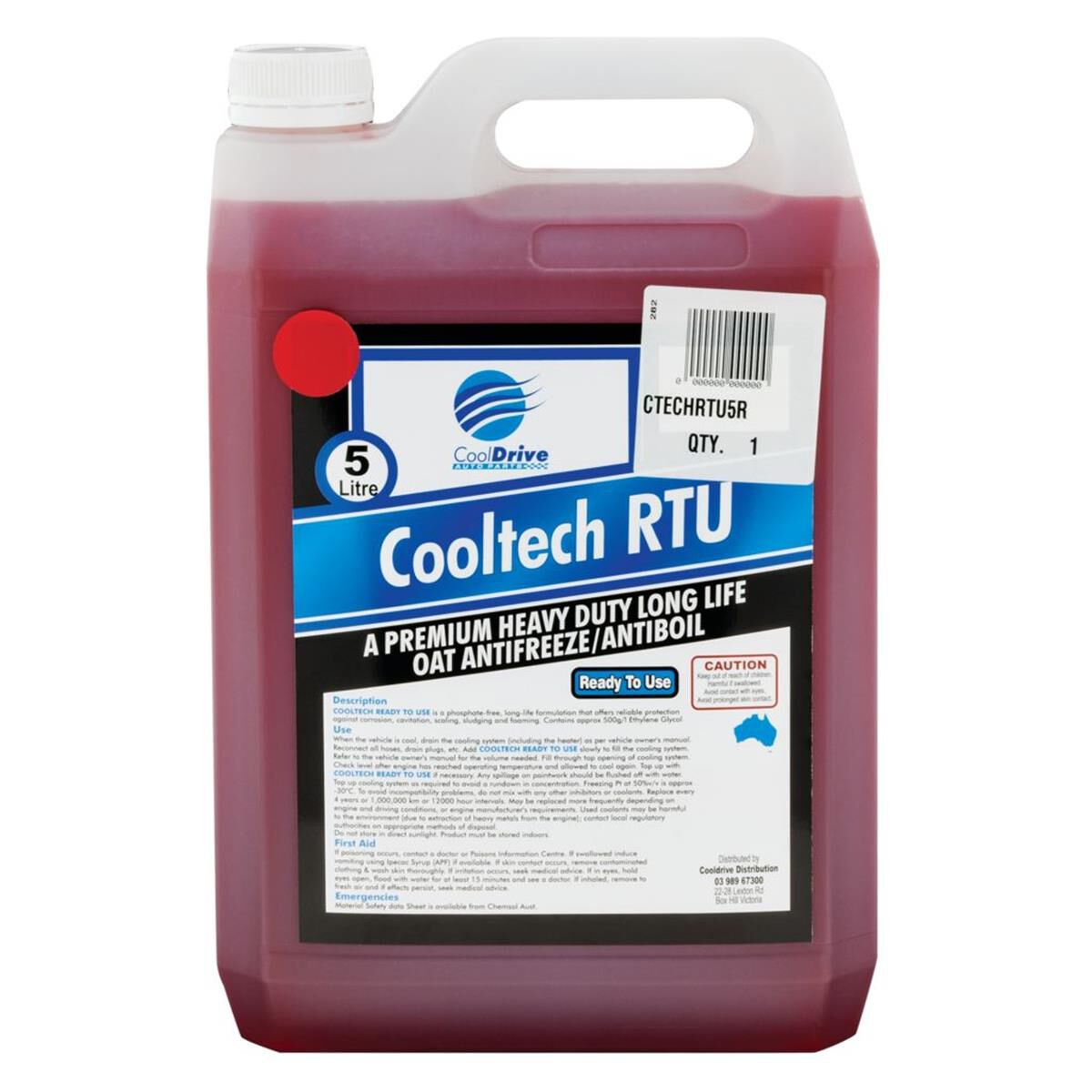 Jayrad Long Life Red Anti-Freeze/Anti-Boil Coolant Premix 5L ...