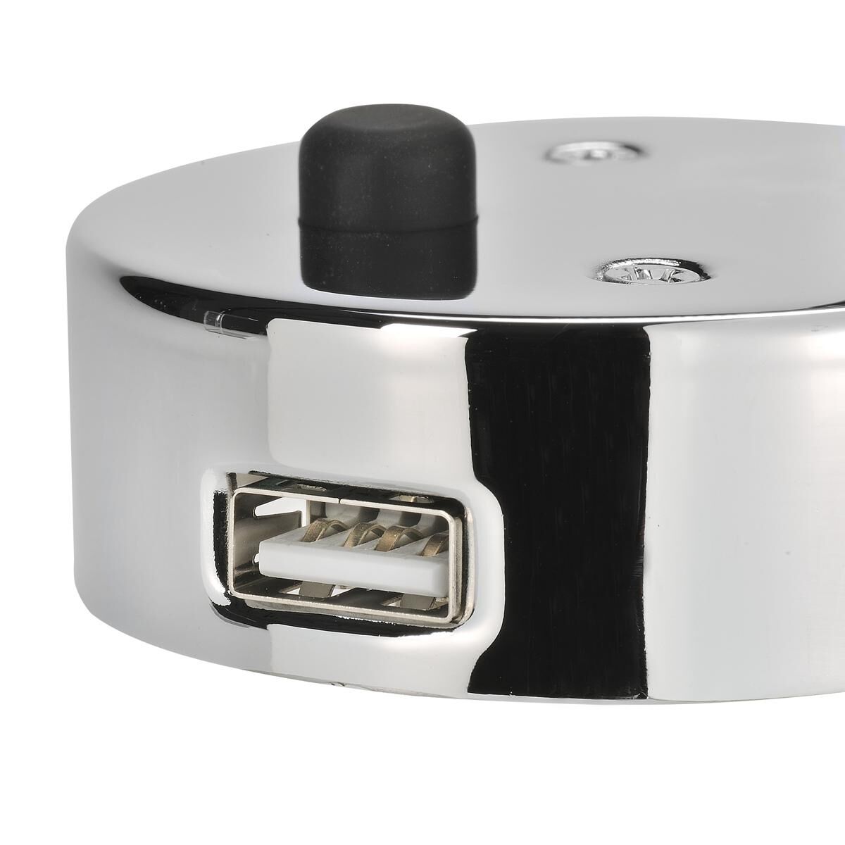 NARVA 12V SILVER INTERIOR LAMP WITH TOUCH SWITCH & 2A USB SOCKET, , scaau_hi-res