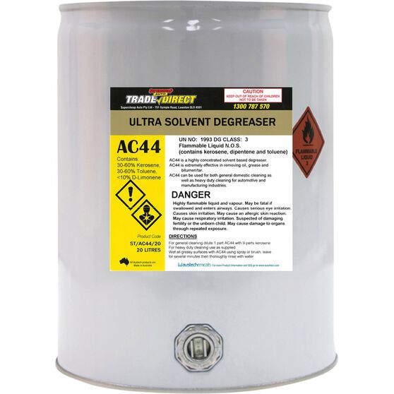 Degreaser: Solvent Degreaser - 20L Metal Can, , scaau_hi-res