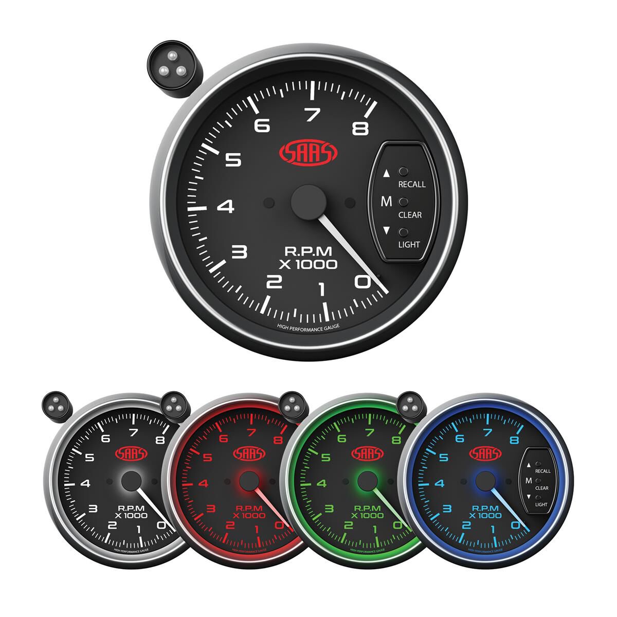 SAAS TACHOMETER BLACK 3 3/4", , scaau_hi-res