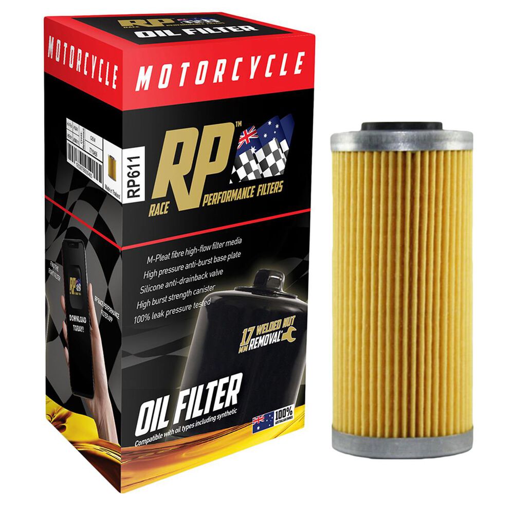 Race Performance Motorcycle Oil Filter RP611 Supercheap Auto