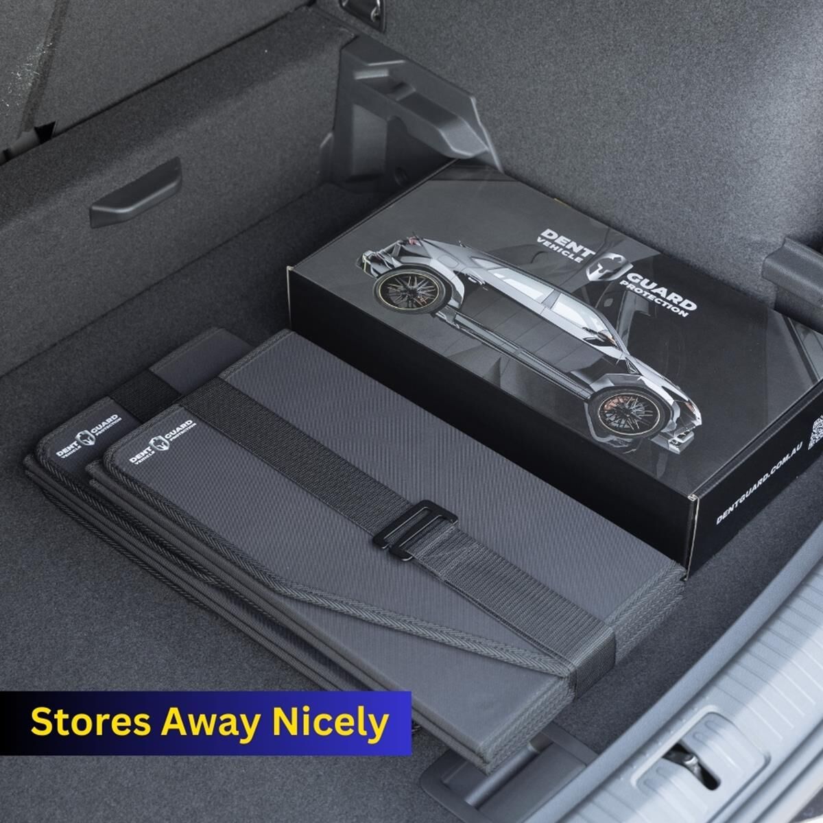 BLACK DENT GUARD WITH SUCTION CUP ATTACHMENT ANTI-CUT SECURITY STRAP, , scaau_hi-res