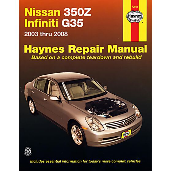 NISSAN 350Z AND INFINITI G35 HAYNES REPAIR MANUAL COVERING ALL MODELS 2003 THROUGH 2008 (EXCLUDES INFINITI G37), , scaau_hi-res