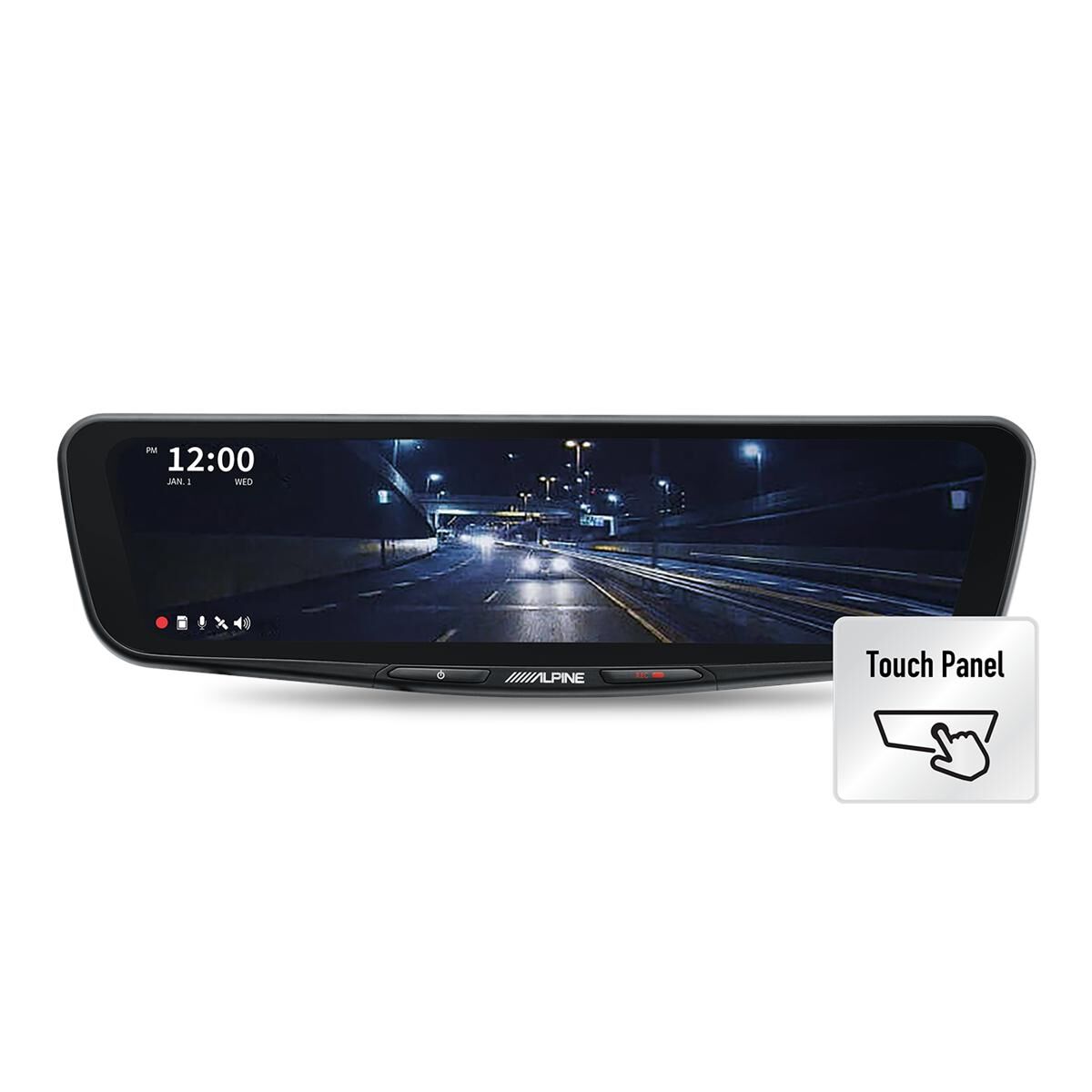 10" DIGITAL E-MIRROR WITH FRONT & REAR DVR CAMERA, , scaau_hi-res