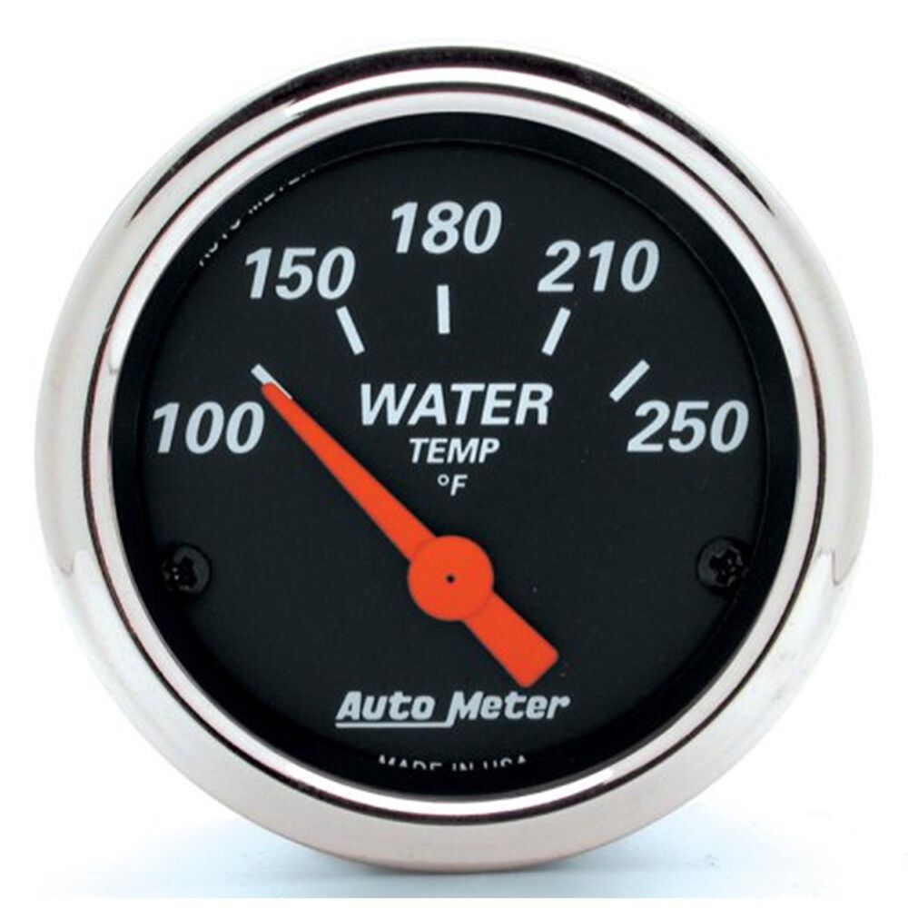 Autometer Designer Black Water Temperature Gauge Electric 100 250 F