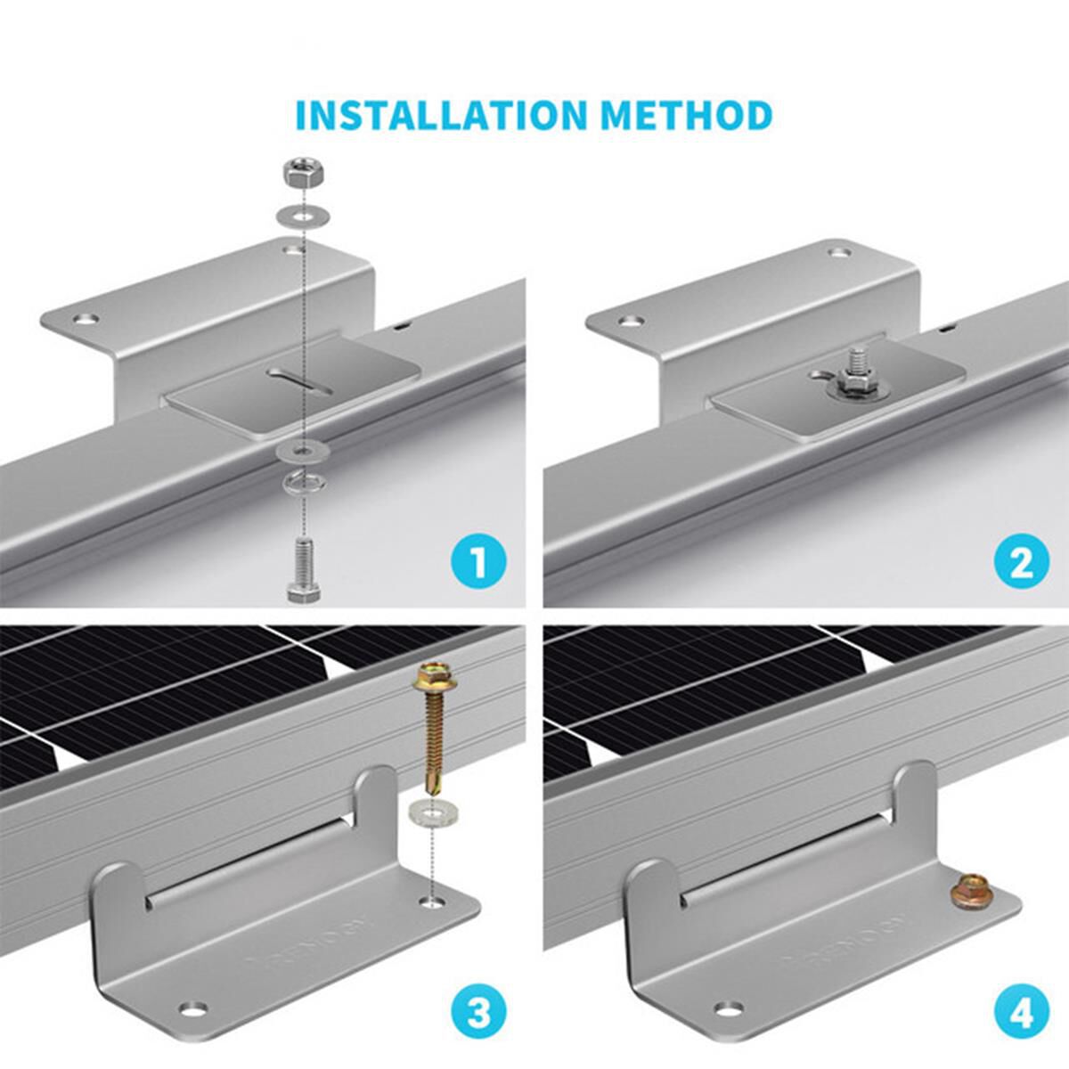 WIRING AND MOUNTING KIT FOR 100W SOLAR SETUP, , scaau_hi-res