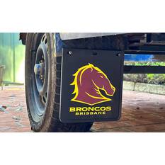 250MM DROP X 300MM WIDTH BLACK MONO MUDFLAP  - BRONCOS, , scaau_hi-res