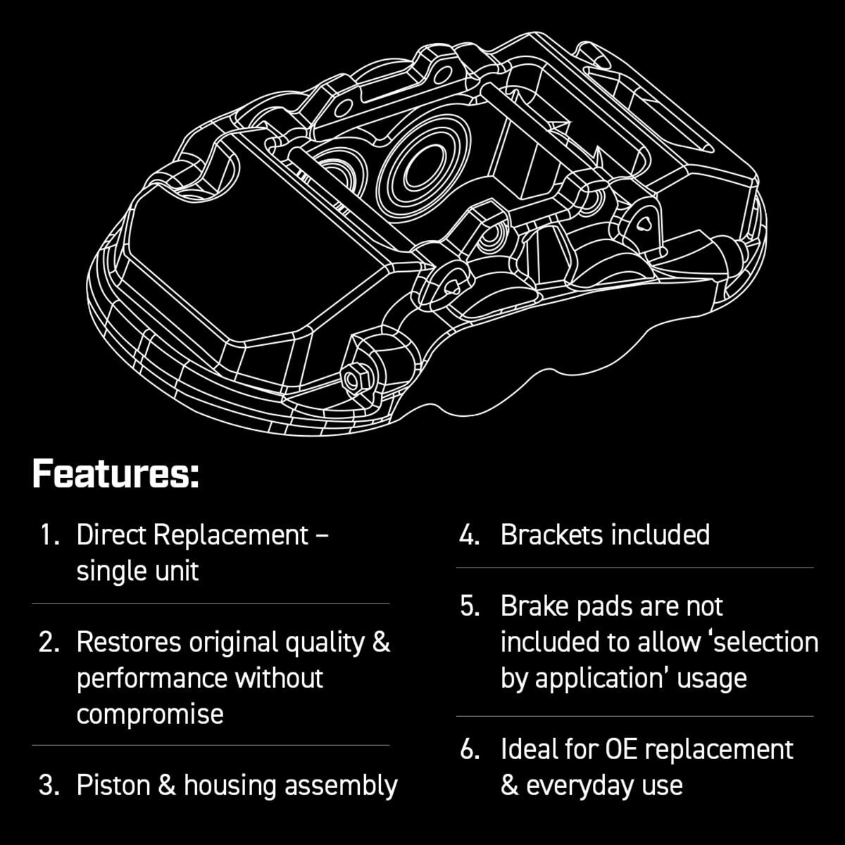 DBA STREET SERIES BRAKE CALIPER LEXUS IS250 GSE20 2.5L V6 PETREL FWD REAR R/H 5/2010-4/15, , scaau_hi-res