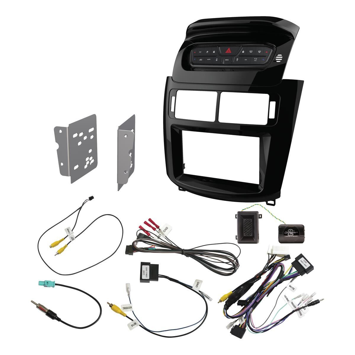 DOUBLE DIN HEAD UNIT INSTALLATION KIT TO SUIT FORD TERRITORY SZ MK2 (PIANO BLACK), , scaau_hi-res