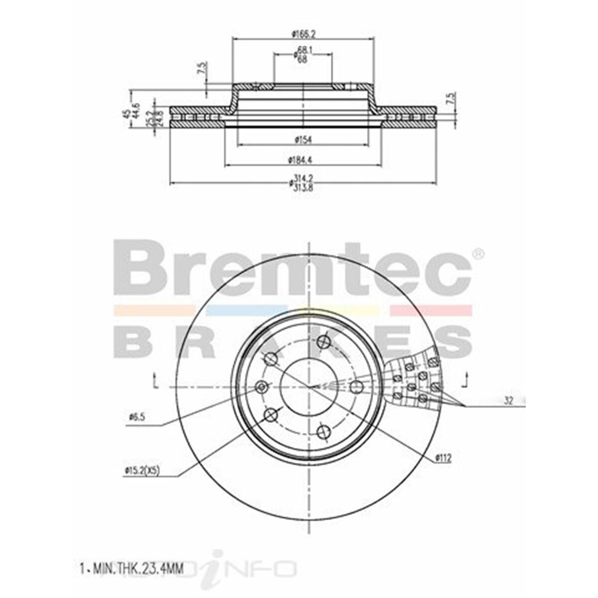 BREMTEC BRAKE ROTOR - PAIR, , scaau_hi-res