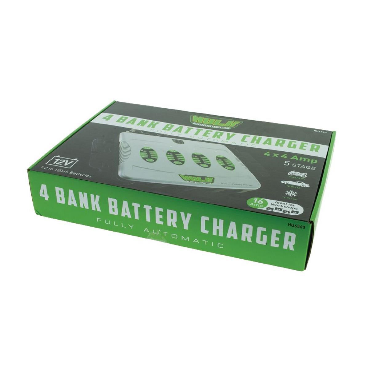 4 IN 1 BATTERY CHARGER 12V 5 STAGE 16amp OR 4x 4amp FULLY AUTOMATIC FESSIONAL, , scaau_hi-res