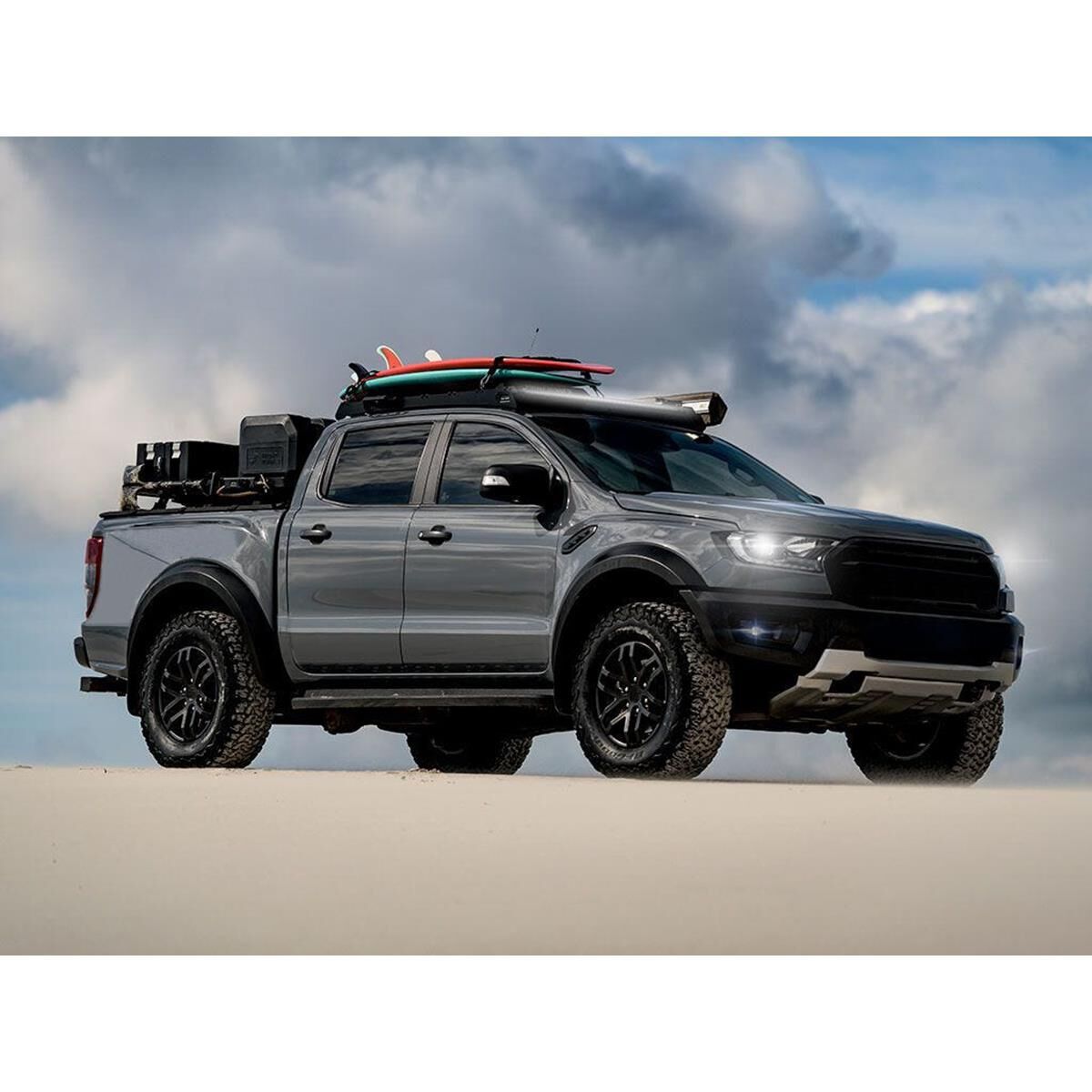 FRONT RUNNER FORD RANGER T6 / WILDTRAK / RAPTOR (2012-2022) SLIMSPORT ROOF RACK KIT, , scaau_hi-res
