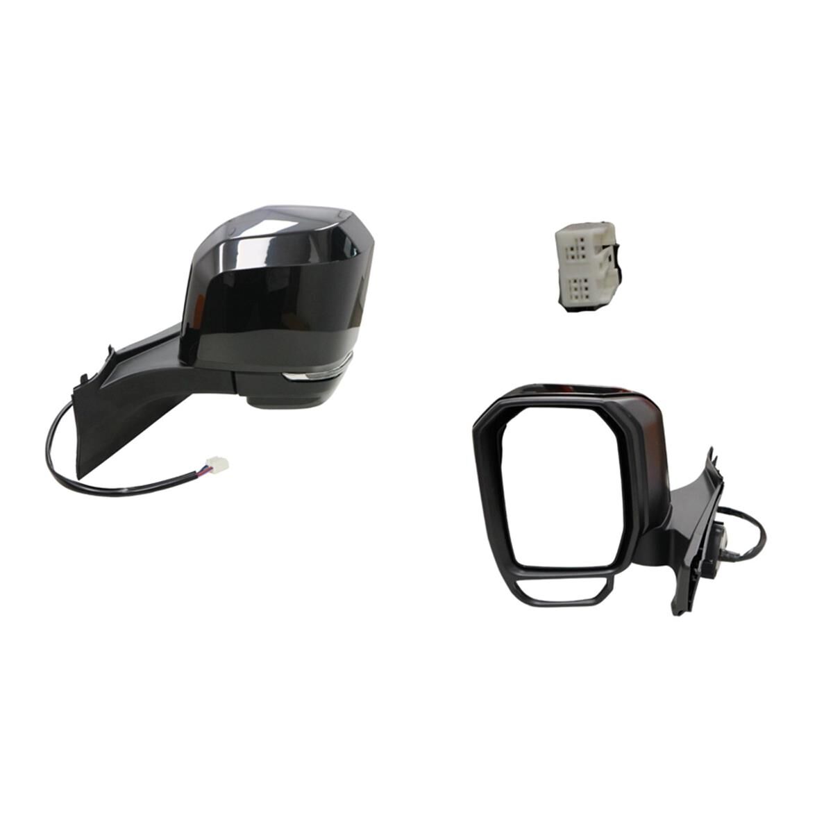 HIACE GDH300#/GRH300# 2/19- DOOR MIRROR (+LIGHT+HEATED+FOLDING+BLIND SPOT+WIDE ANGLE MIRROR) BLACK (TWIN TYPE) (L), , scaau_hi-res