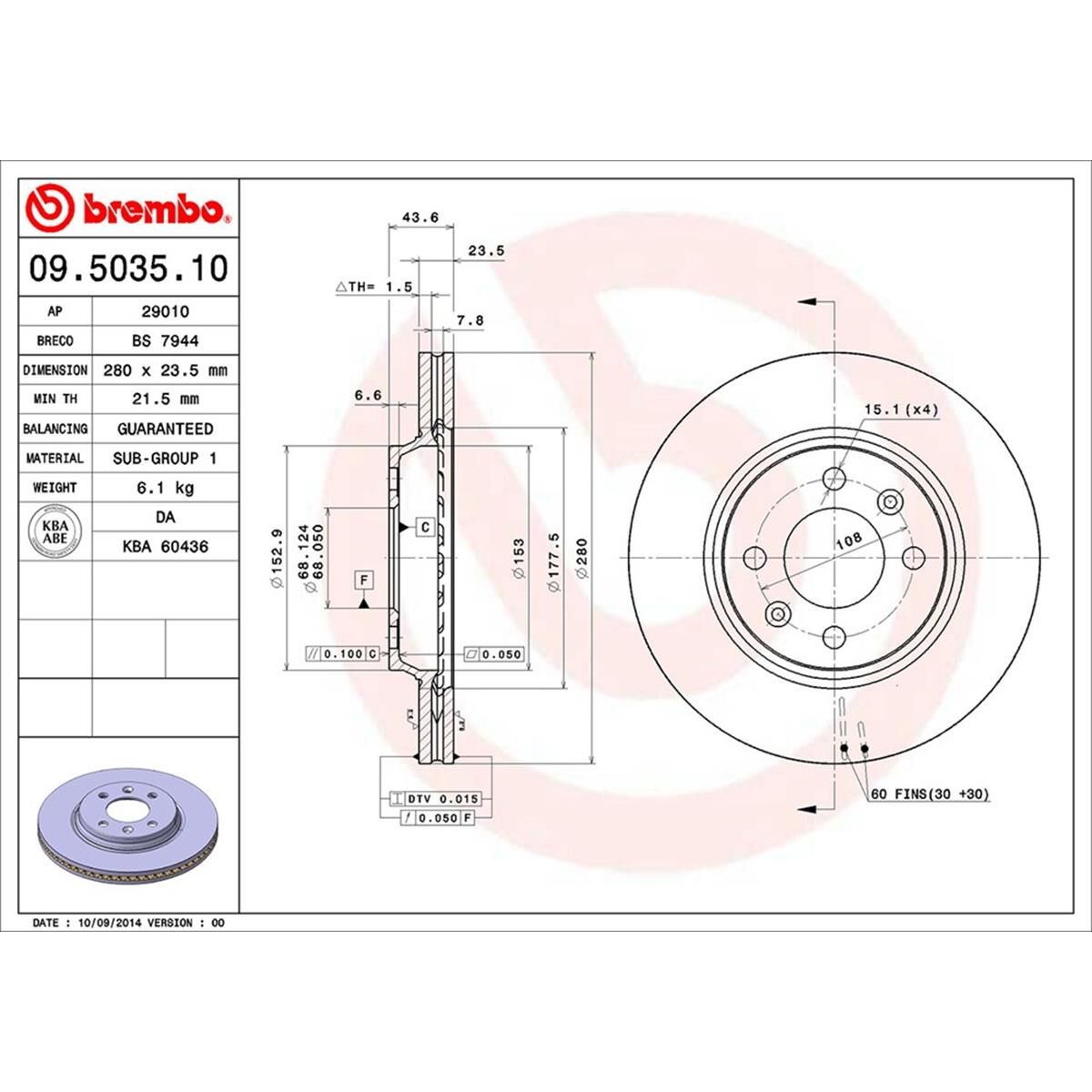 BREMBO DISC ROTOR, , scaau_hi-res
